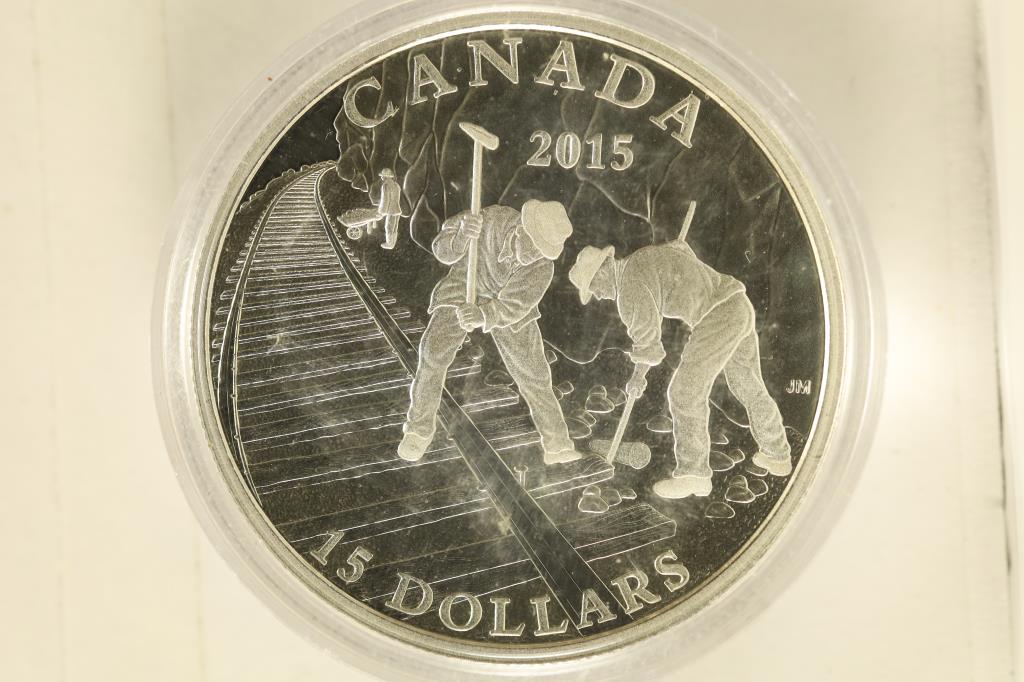 2015 CANADA SILVER $15 BRILLIANT UNC COIN (1 of 3)