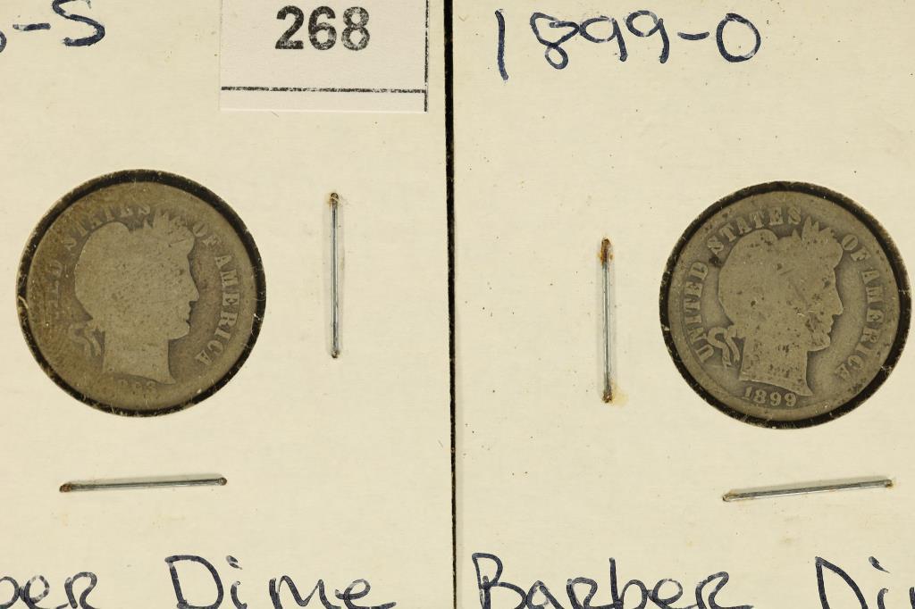 1893-S & 1899-O SILVER BARBER DIMES (1 of 2)