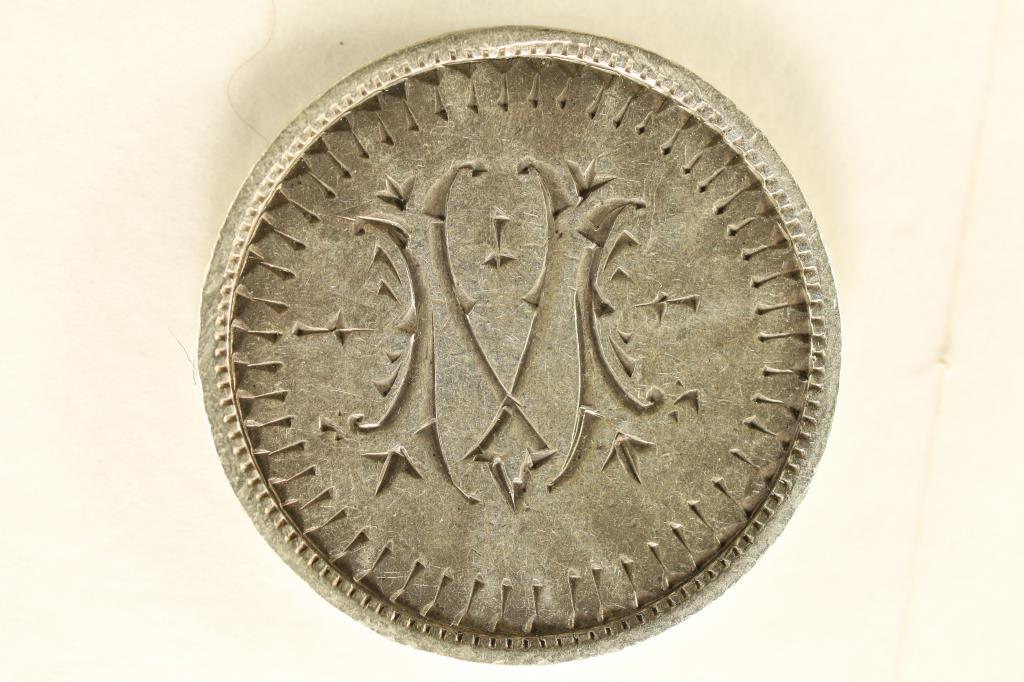 LOVE TOKEN ON CANADA SILVER 10 CENT PIECE (1 of 2)