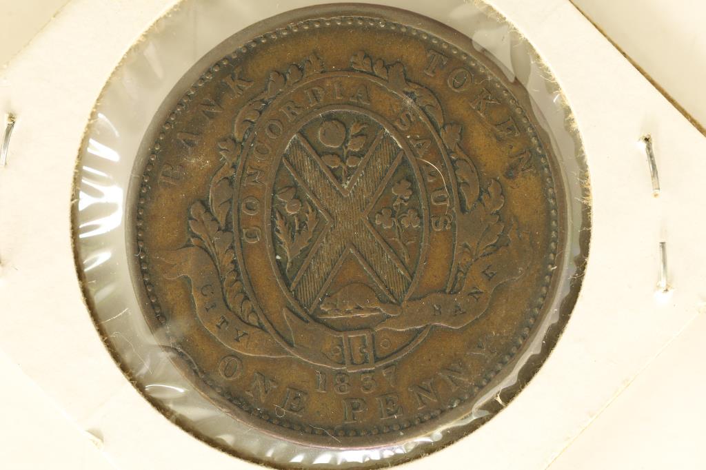 1837 CANADA 1 PENNY BANK TOKEN (1 of 2)