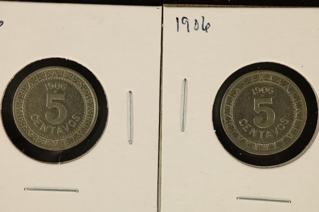 2-MEXICO 1906 FIVE CENTAVOS UNC (1 of 2)