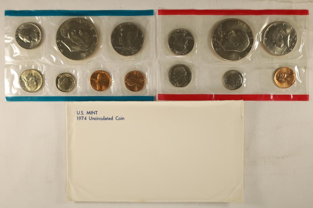 1974 US MINT SET (UNC) P/D/S (WITH ENVELOPE) (1 of 2)