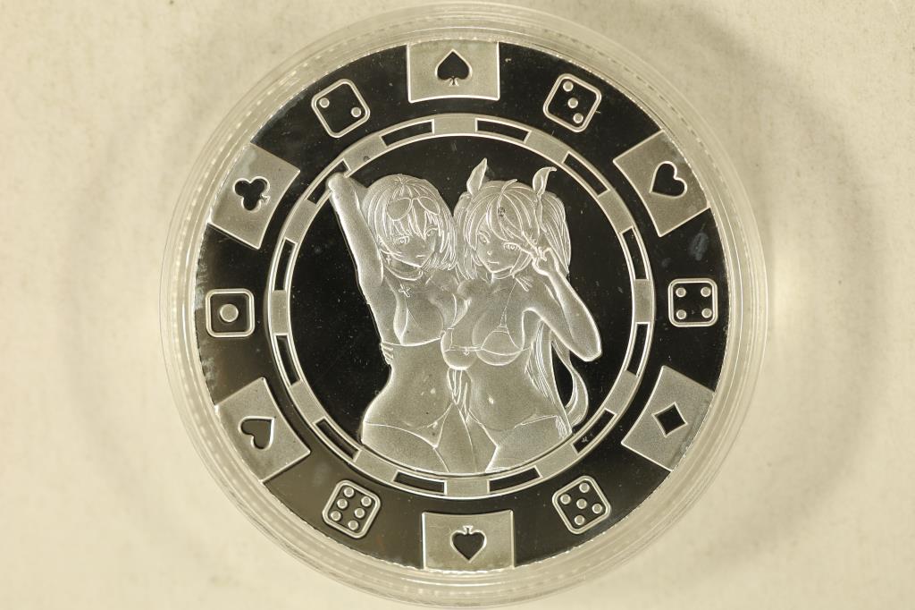 1 TROY OZ .999 FINE SILVER ADULT THEMED (1 of 2)
