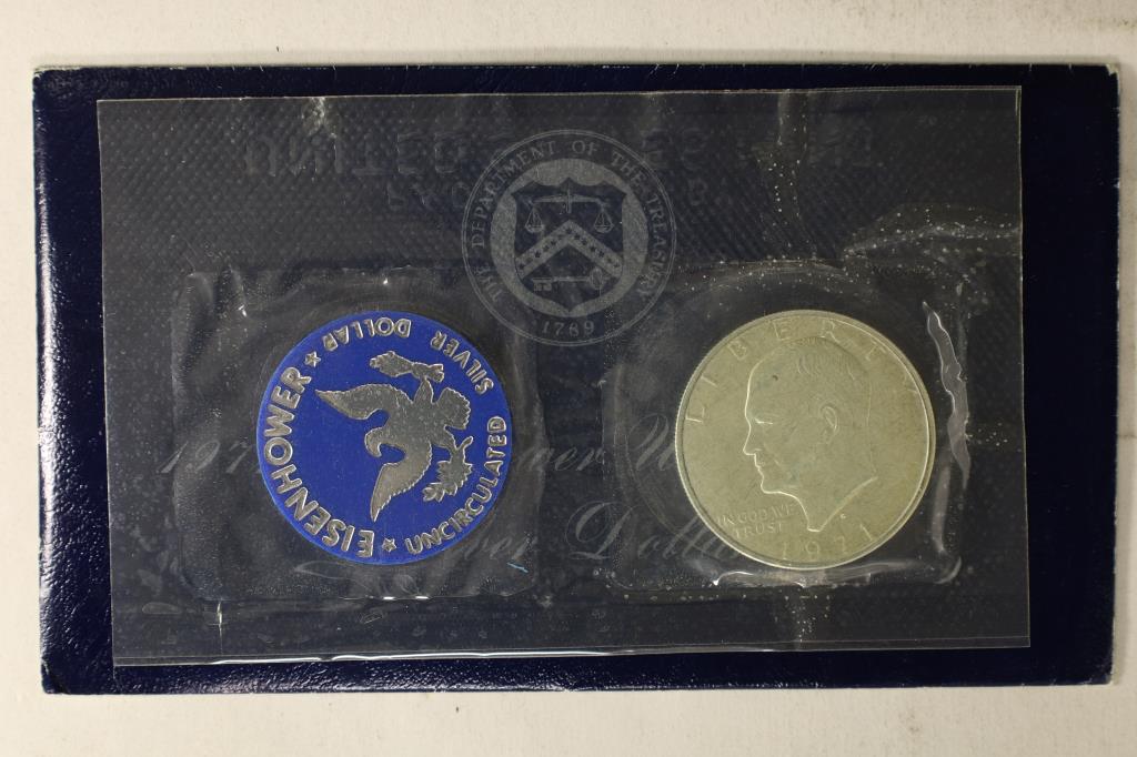 1971-S IKE SILVER DOLLAR (BLUE PACK) (1 of 2)