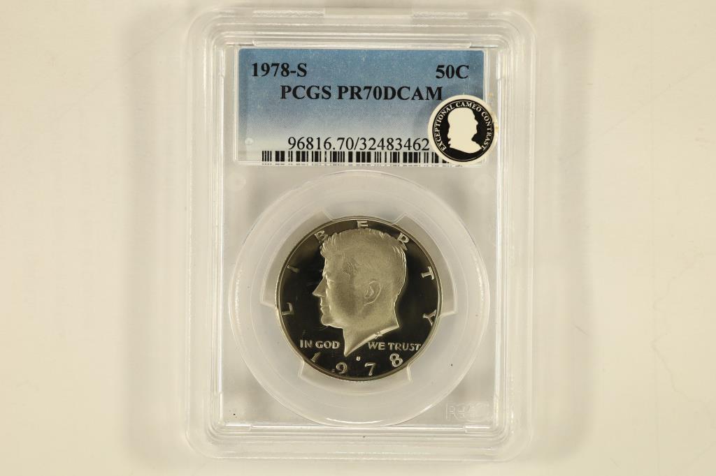 1978-S KENNEDY HALF DOLLAR PCGS PR70 DCAM (1 of 2)