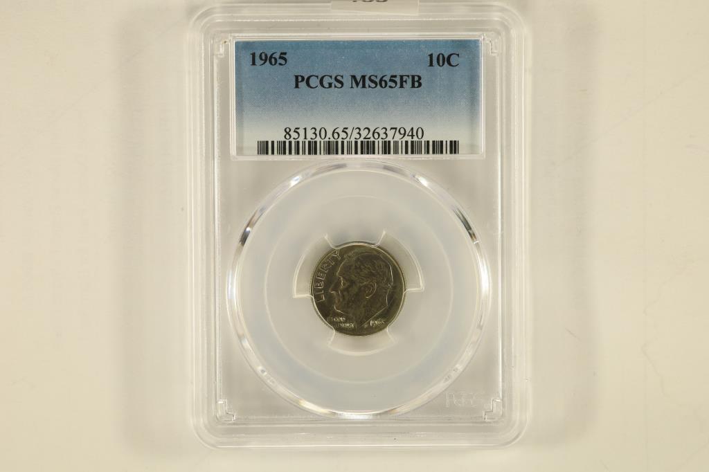 1965 ROOSEVELT DIME PCGS MS65FB (1 of 2)
