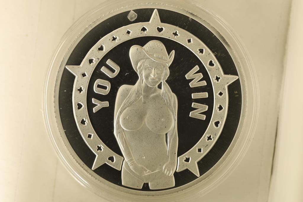1 TROY OZ .999 FINE SILVER PF ADULT THEMED ROUND (1 of 2)