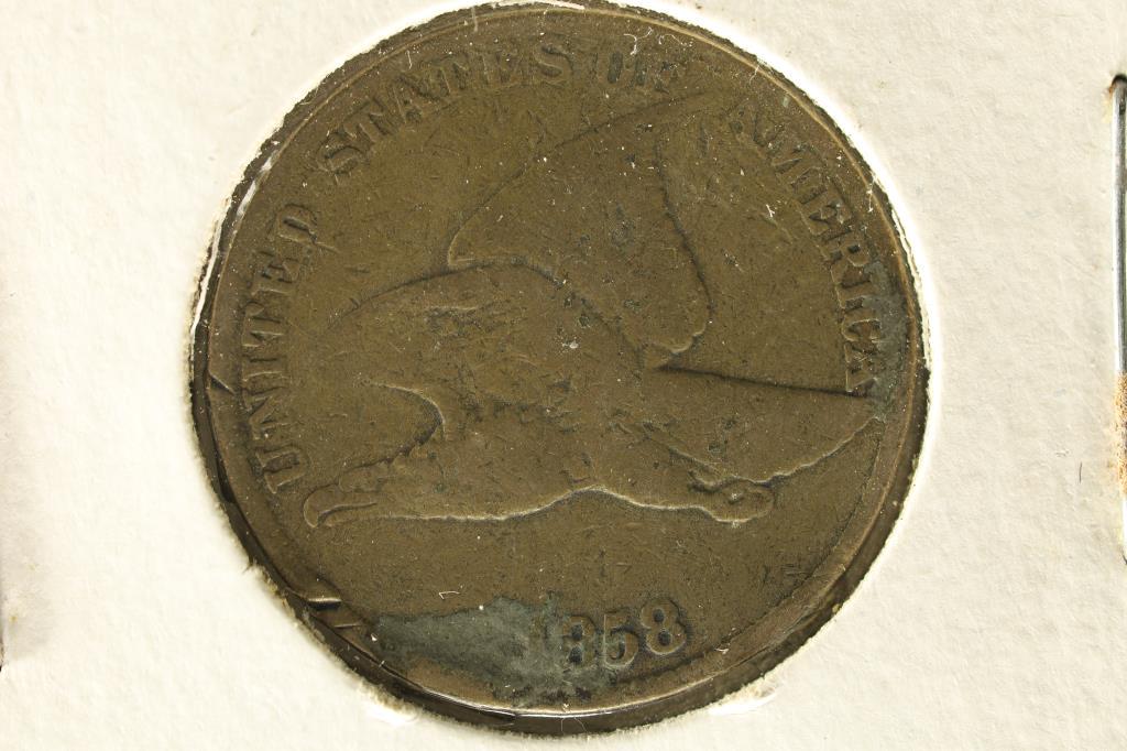1858 LARGE LETTER FLYING EAGLE CENT (1 of 2)