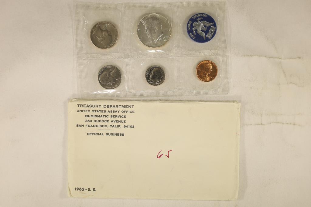 1965 US SPECIAL MINT SET WITH ENVELOPE (1 of 2)