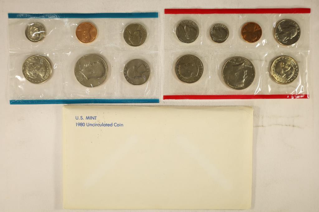 1980 US MINT SET (UNC) P/D/S (WITH ENVELOPE) (1 of 2)