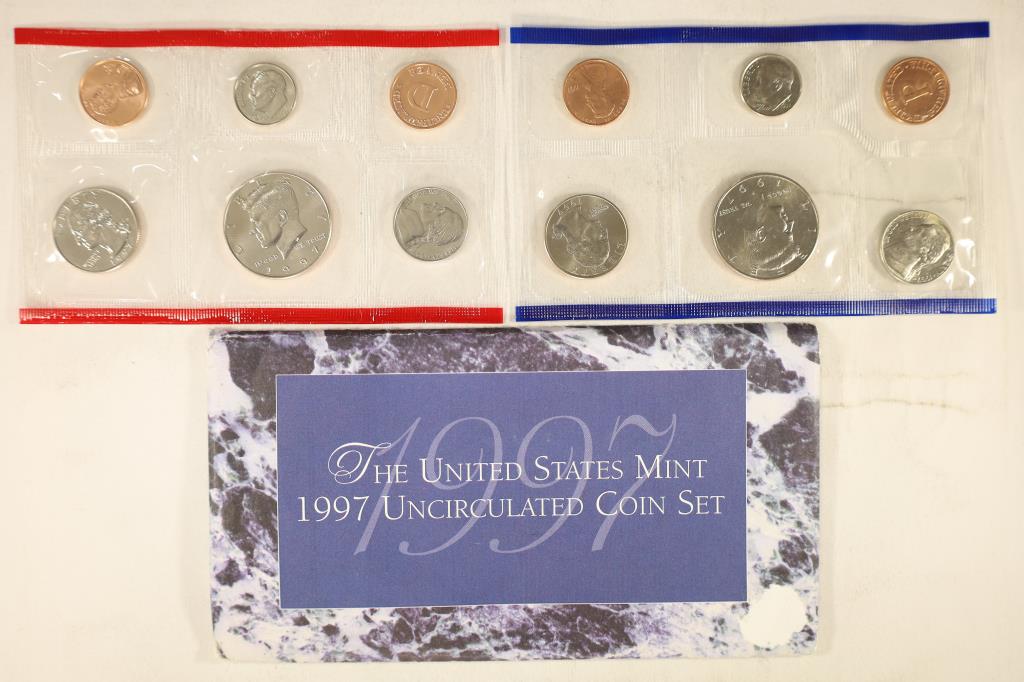 1997 US MINT SET (UNC) P/D (WITH ENVELOPE) (1 of 2)