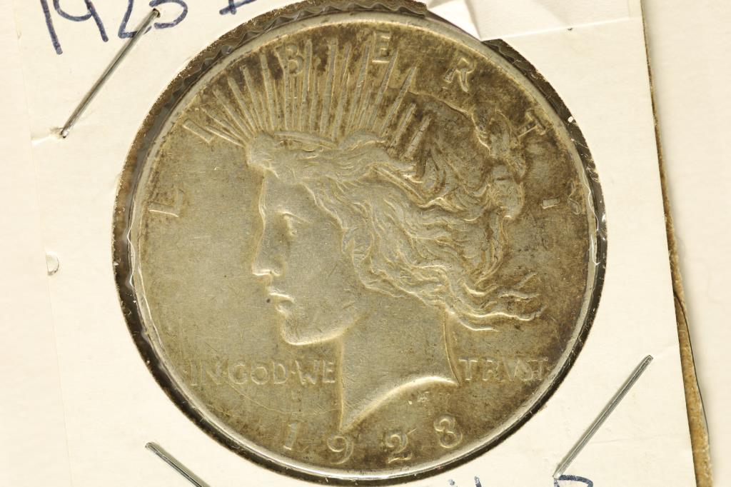 1923-D PEACE SILVER DOLLAR: WATCH FOR OUR NEXT AUCTION ON MON. MARCH 13TH, 2023 AT 7 PM EST