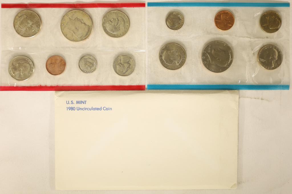 1980 US MINT SET (UNC) P/D/S (WITH ENVELOPE) (1 of 2)