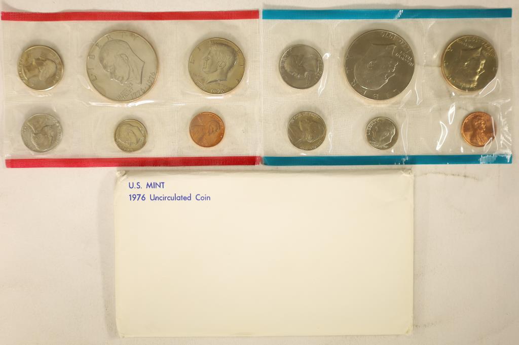 1976 US MINT SET (UNC) P/D (WITH ENVELOPE) (1 of 2)