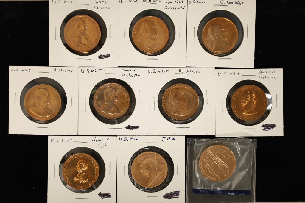 10- 1 1/4" BRILLIANT UNC US MINT TOKENS, 9 (1 of 2)