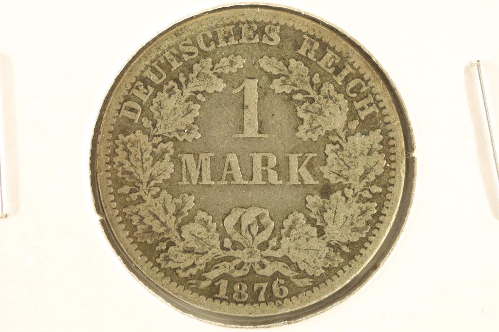 1876 GERMAN SILVER 1 MARK. .1606 OZ. ASW (1 of 2)
