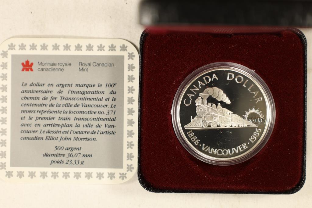 1986 CANADA VANCOUVER SILVER DOLLAR PROOF .3750 (1 of 3)