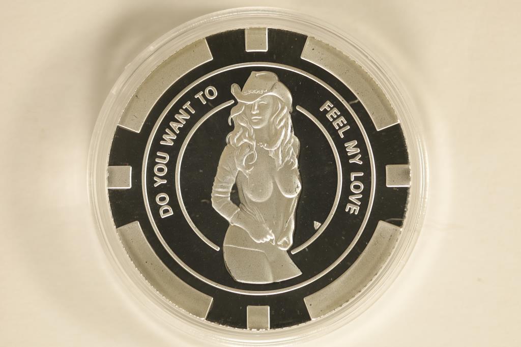1 TROY OZ .999 FINE SILVER PF ADULT THEMED ROUND (1 of 2)