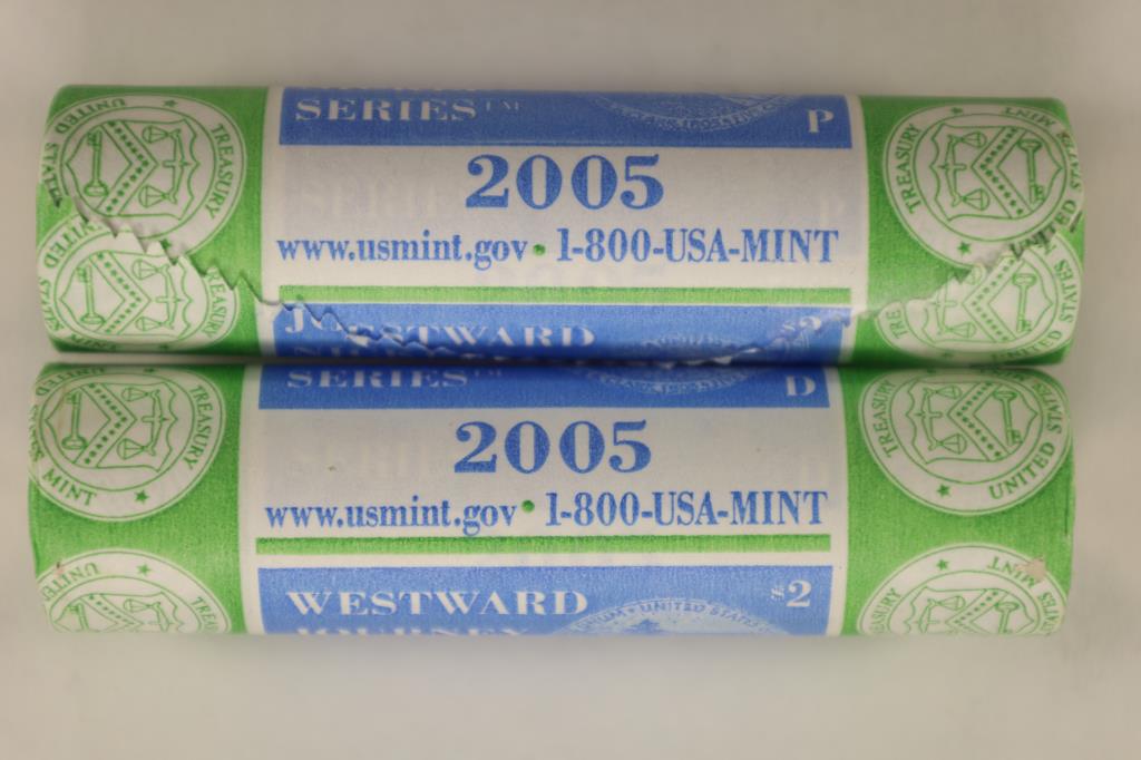 2 SOLID DATE ROLLS OF BU WESTWARD JOURNEY NICKELS (1 of 1)