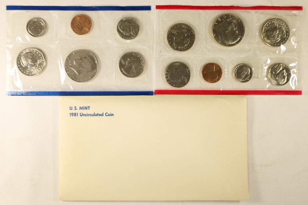 1981 US MINT SET (UNC) P/D/S (WITH ENVELOPE) (1 of 2)