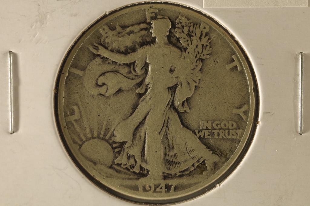 1947-D SILVER WALKING LIBERTY HALF DOLLAR (1 of 2)