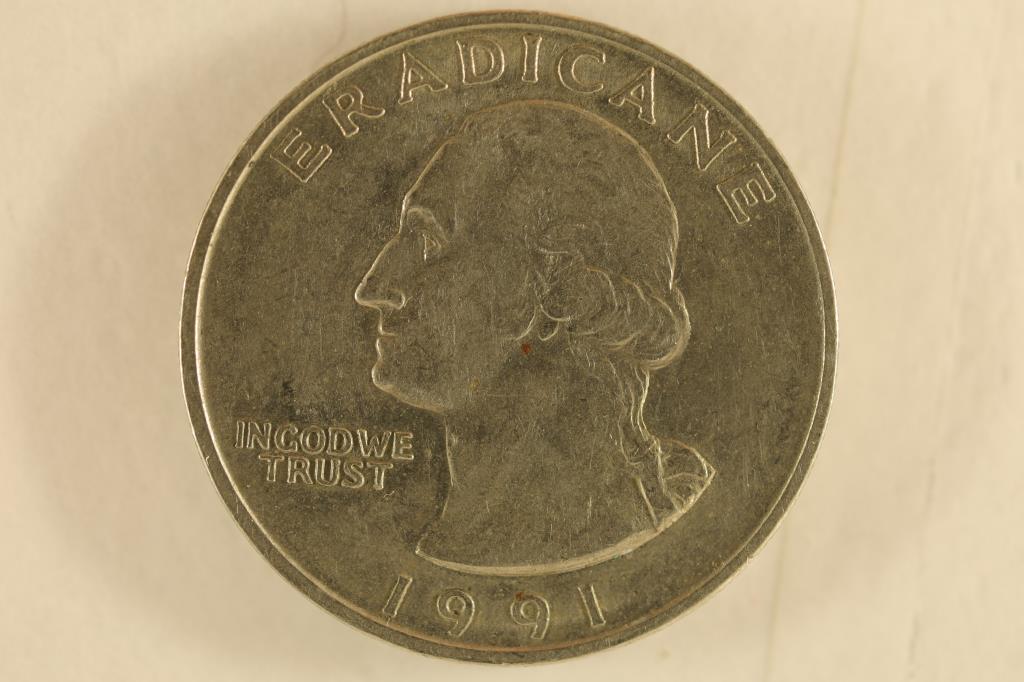 1991 TWO HEADED WASHINGTON QUARTER (1 of 3)