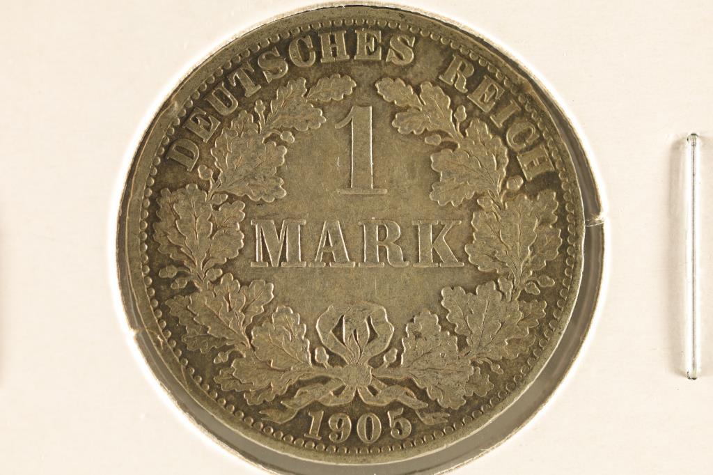 1905-A GERMAN SILVER 1 MARK .1606 OZ. ASW (1 of 2)