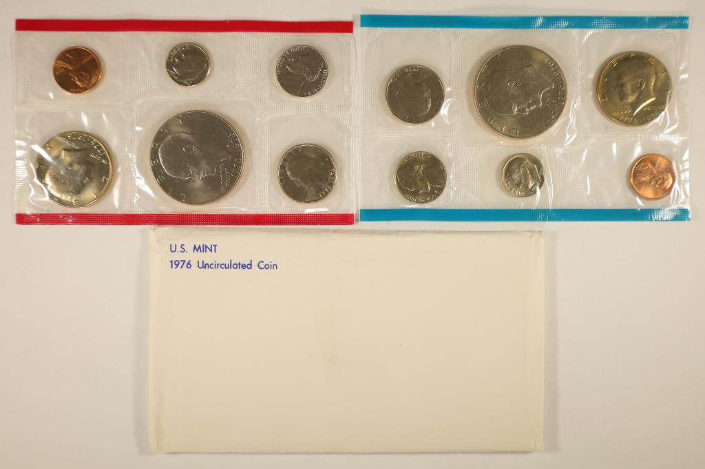 1976 US MINT SET (UNC) P/D (WITH ENVELOPE) (1 of 2)