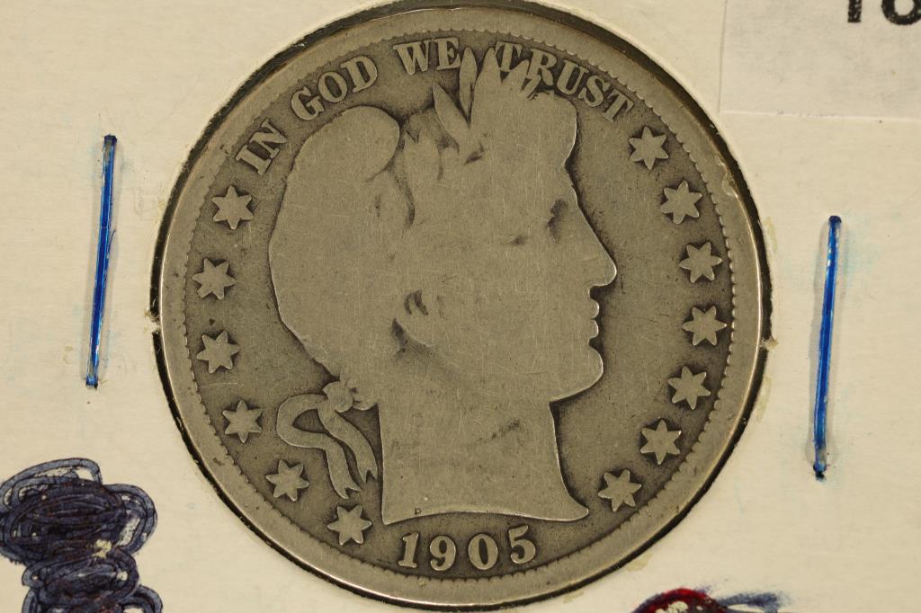 1905 BARBER HALF DOLLAR (VERY GOOD) (1 of 2)
