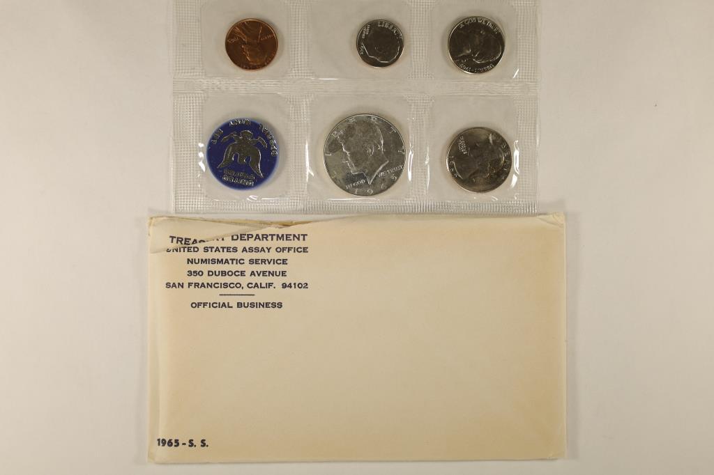 1965 US SPECIAL MINT SET WITH ENVELOPE (1 of 2)