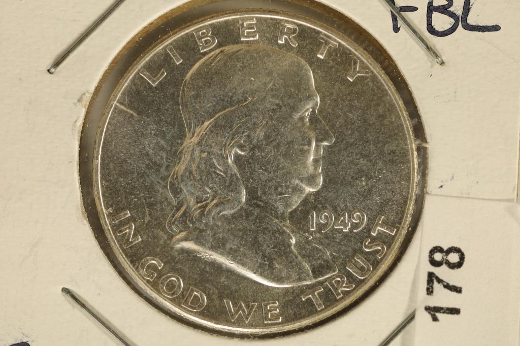 1949 FRANKLIN HALF DOLLAR FULL BELL LINES MS65 (1 of 2)