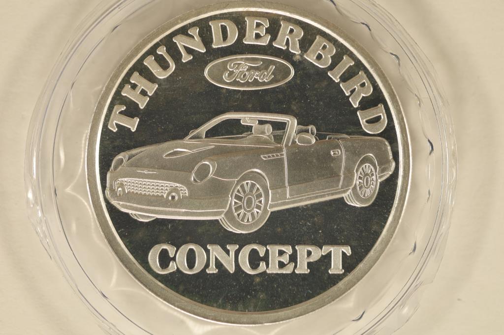 1 TROY OZ .999 FINE SILVER PROOF ROUND FORD (1 of 2)