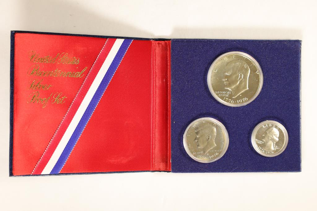 1976 SILVER 3 COIN BICENTENNIAL PROOF SET (1 of 3)