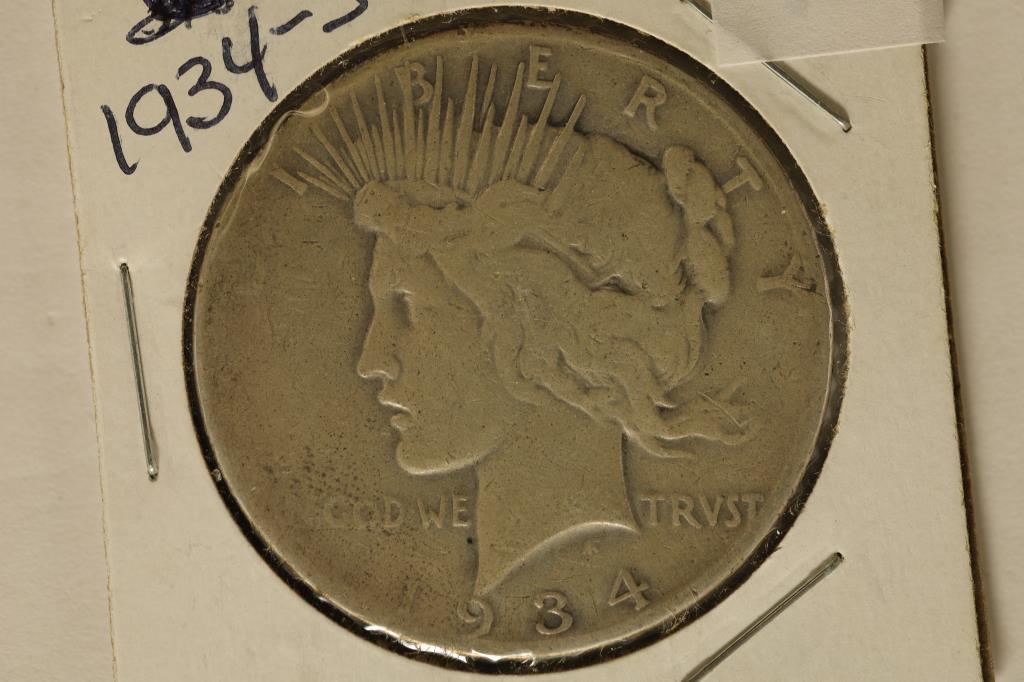 1934-S PEACE SILVER DOLLAR KEY DATE (1 of 2)