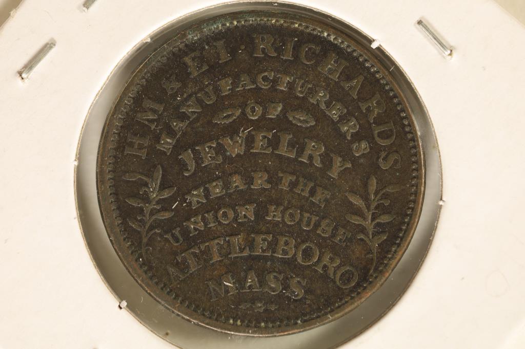1834 HARD TIMES TOKEN. "LAFAYETTE, A FRIEND TO (1 of 2)