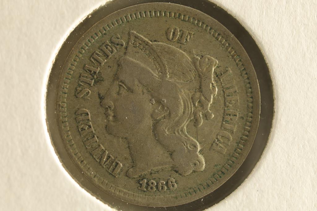 1866 US 3 CENT (NICKEL) (1 of 2)
