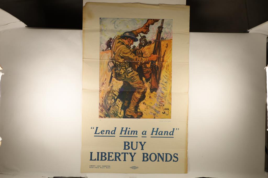 VINTAGE 1918 WORLD WAR I LIBERTY BOND POSTER (1 of 2)