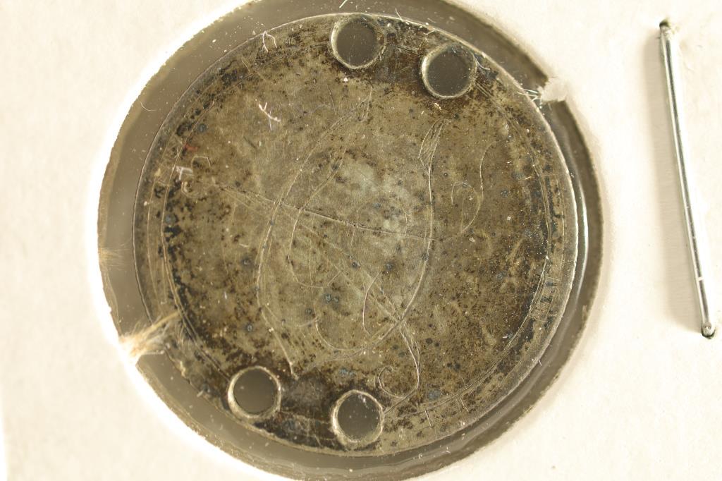 LOVE TOKEN ON SILVER SEATED LIBERTY DIME (HOLES) (1 of 2)