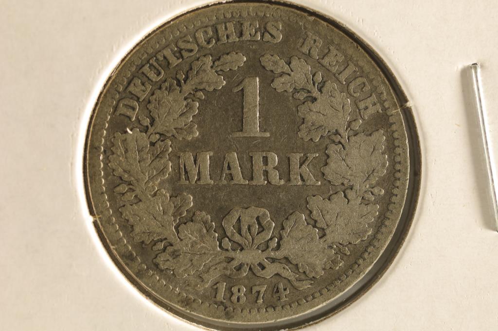 1874 GERMAN SILVER 1 MARK .1606 OZ. ASW (1 of 2)