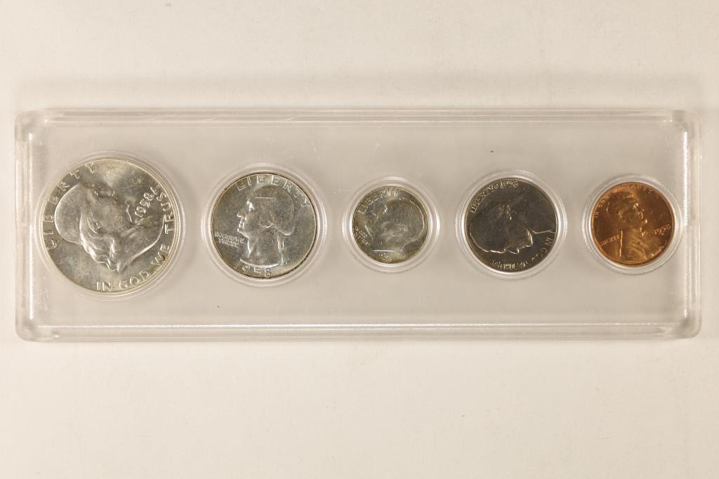 1958 US SILVER PROOF SET IN PLASTIC HOLDER (1 of 2)