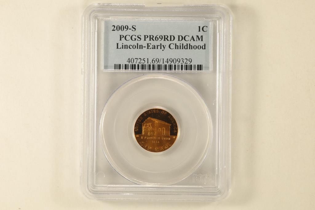 2009-S LINCOLN CENT PCGS PR69RD DCAM (1 of 2)