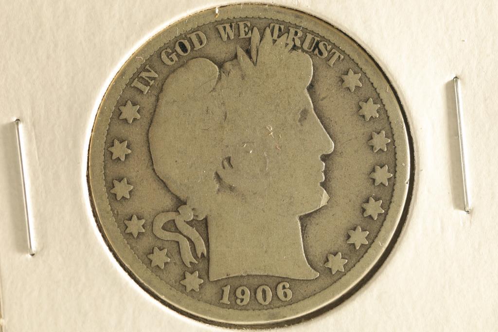 1906-D SILVER BARBER HALF DOLLAR (1 of 2)