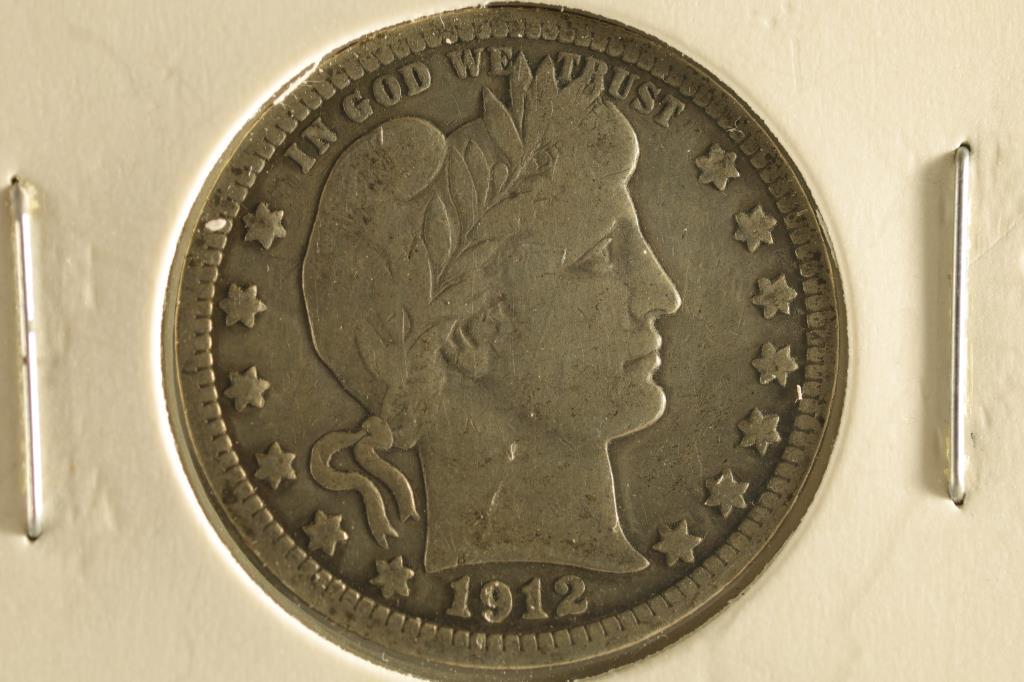 1912 BARBER SILVER QUARTER (FINE) WATCH FOR OUR (1 of 2)