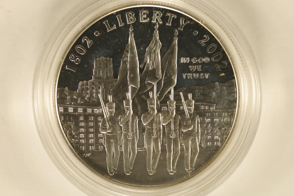 2002-W US PF SILVER $1 "WEST POINT BICENTENNIAL" (1 of 2)