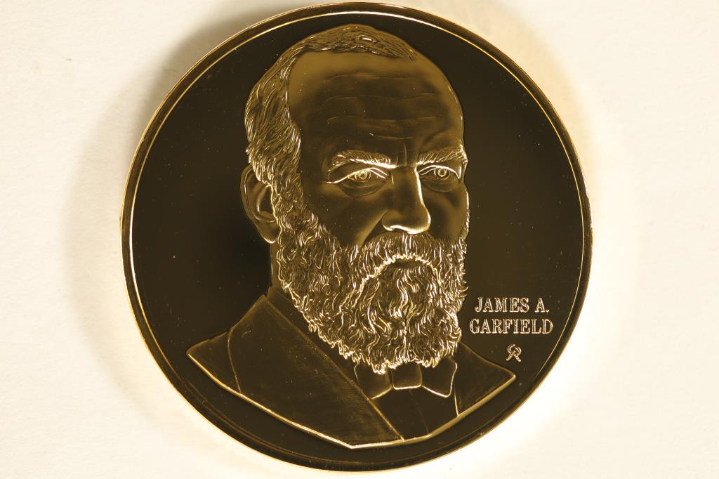 24 KT GOLD ELECTROPLATE ON STERLING SILVER MEDAL (1 of 2)