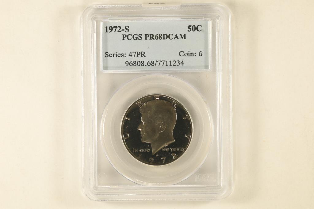 1972-S KENNEDY HALF DOLLAR PCGS PR68 DCAM (1 of 2)