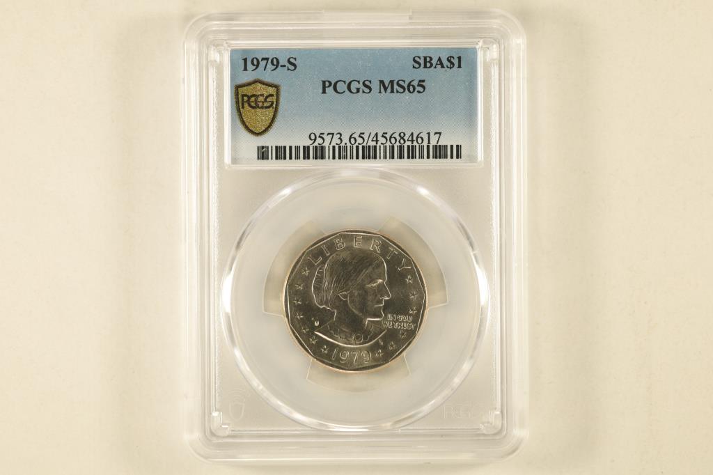 1979-S SBA DOLLAR PCGS MS65 GOLD SHIELD LABEL (1 of 2)