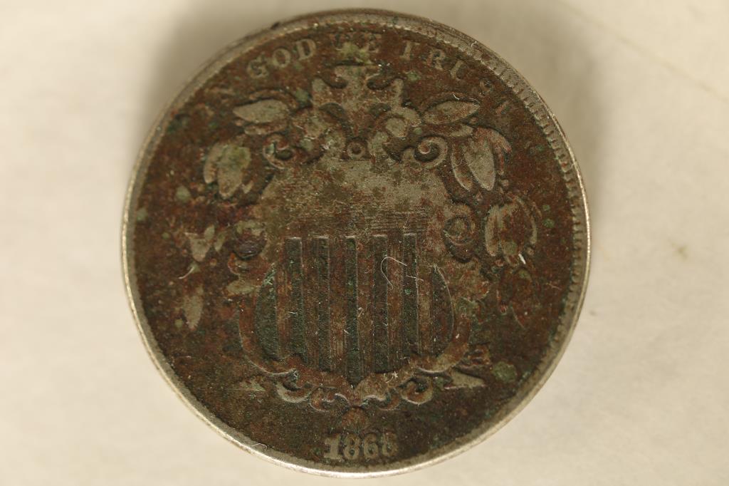 1868 US SHIELD NICKEL (VERY FINE) (1 of 2)