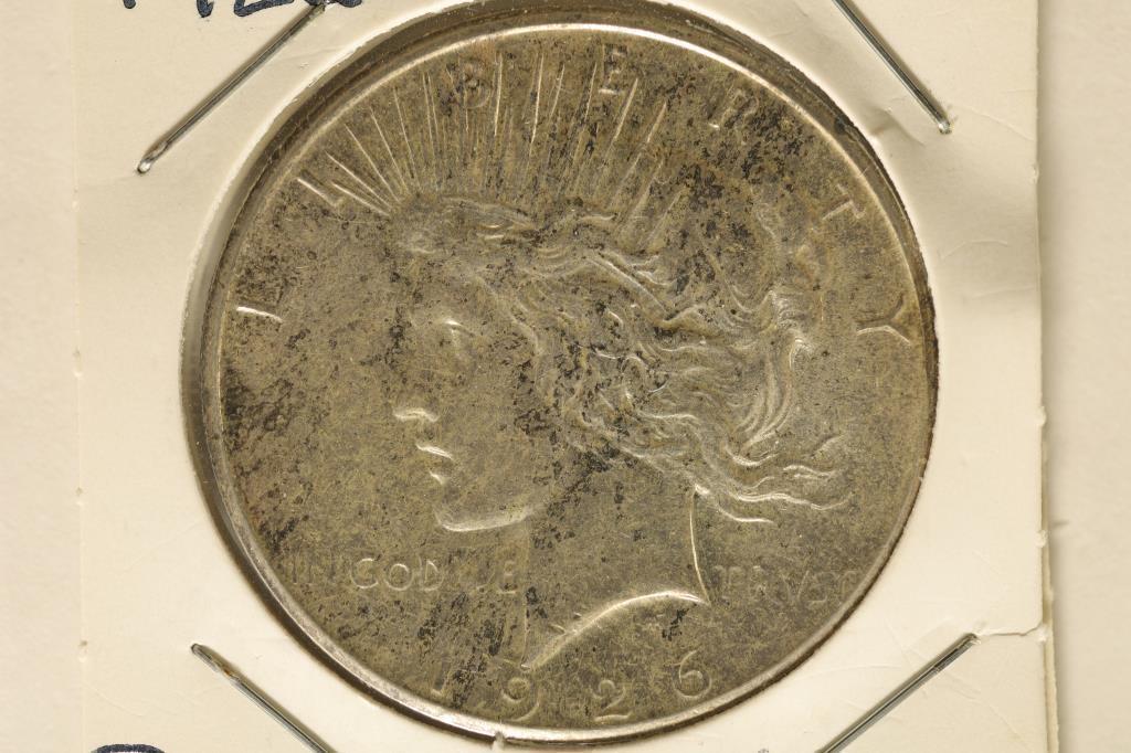 1926-S PEACE SILVER DOLLAR (BU WITH SOME TONING) (1 of 2)