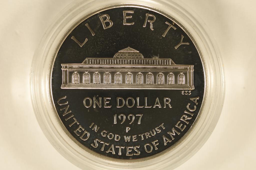 1997-P US PROOF SILVER $1 "BOTANIC GARDEN" IN (1 of 2)